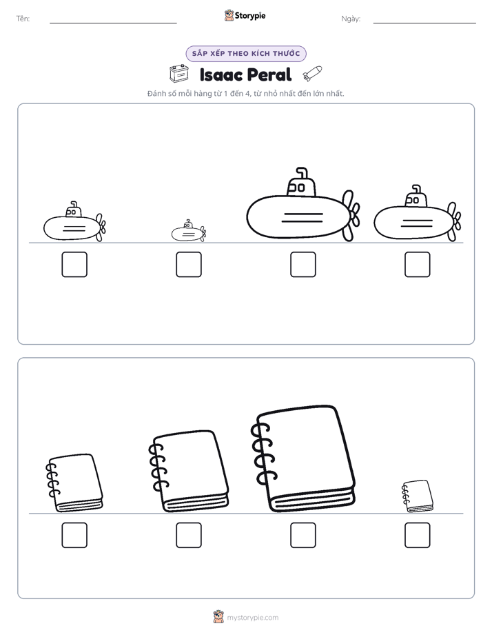 Thứ Tự Kích Thước