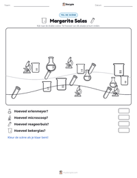 Margarita Salas afdrukbare werkblad voorbeeld