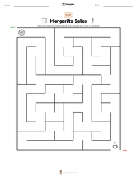 Margarita Salas printable worksheet preview