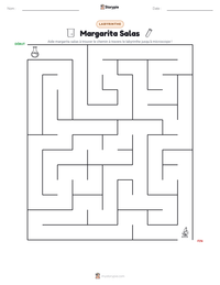 Aperçu de la feuille de travail imprimable Margarita Salas
