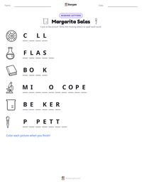 Margarita Salas printable worksheet preview