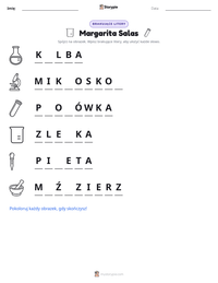 Podgląd drukowalnego arkusza ćwiczeń Margarita Salas