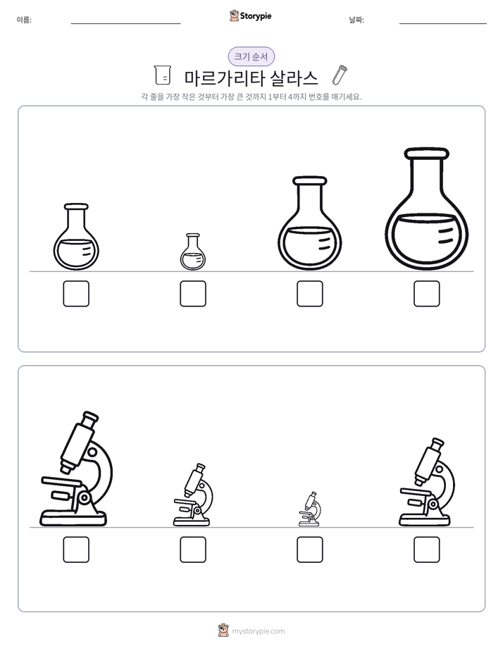 크기 순서