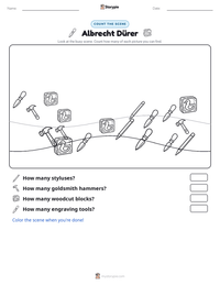 Albrecht Dürer printable worksheet preview