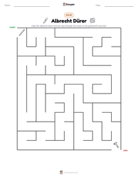 Albrecht Dürer printable worksheet preview