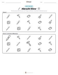 Albrecht Dürer printable worksheet preview