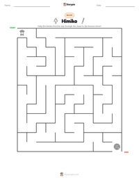 Himiko printable worksheet preview