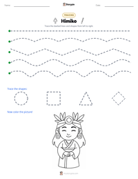 Himiko printable worksheet preview