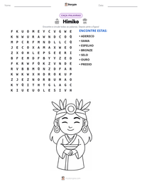 Prévia da folha de atividades imprimível Himiko