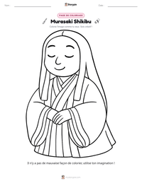 Aperçu de la feuille de travail imprimable Murasaki Shikibu