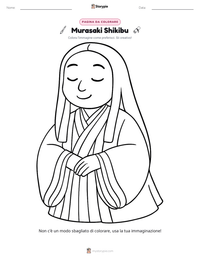 Anteprima della scheda stampabile di Murasaki Shikibu