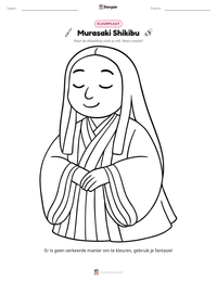 Murasaki Shikibu afdrukbare werkblad voorbeeld