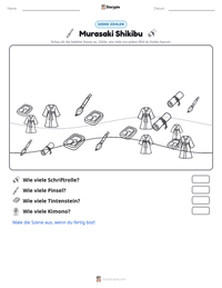 Murasaki Shikibu druckbare Arbeitsblatt Vorschau