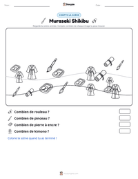 Aperçu de la feuille de travail imprimable Murasaki Shikibu