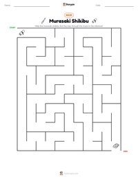 Murasaki Shikibu printable worksheet preview