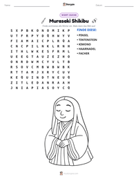 Murasaki Shikibu druckbare Arbeitsblatt Vorschau
