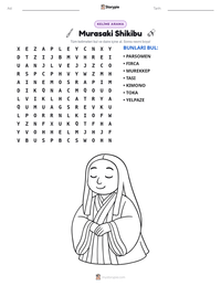 Murasaki Shikibu yazdırılabilir çalışma sayfası önizlemesi