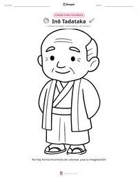 Vista previa de la hoja de trabajo imprimible de Inō Tadataka