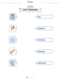 Inō Tadataka printable worksheet preview