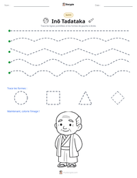 Aperçu de la feuille de travail imprimable Inō Tadataka