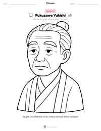 Fukuzawa Yukichi druckbare Arbeitsblatt Vorschau