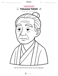 Prévia da folha de atividades imprimível Fukuzawa Yukichi