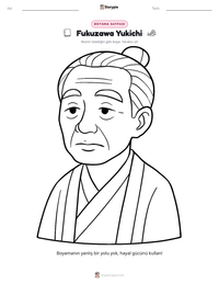 Fukuzawa Yukichi yazdırılabilir çalışma sayfası önizlemesi