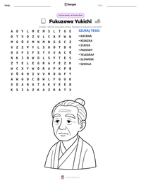 Podgląd drukowalnego arkusza ćwiczeń Fukuzawa Yukichi