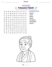 Prévia da folha de atividades imprimível Fukuzawa Yukichi