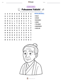 Fukuzawa Yukichi yazdırılabilir çalışma sayfası önizlemesi