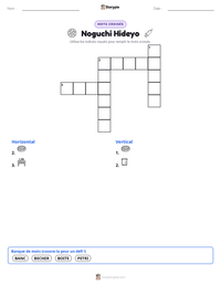 Aperçu de la feuille de travail imprimable Noguchi Hideyo