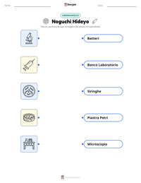 Anteprima della scheda stampabile di Noguchi Hideyo