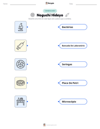 Prévia da folha de atividades imprimível Noguchi Hideyo