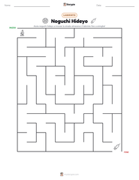 Anteprima della scheda stampabile di Noguchi Hideyo