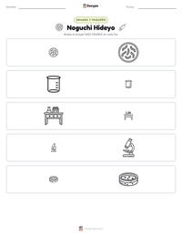 Vista previa de la hoja de trabajo imprimible de Noguchi Hideyo