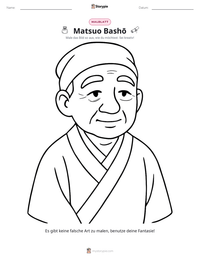 Matsuo Bashō druckbare Arbeitsblatt Vorschau