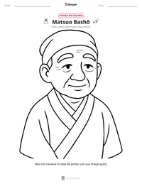 Prévia da folha de atividades imprimível Matsuo Bashō
