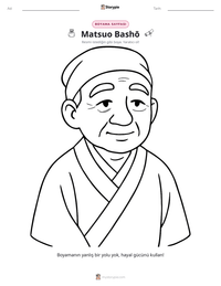 Matsuo Bashō yazdırılabilir çalışma sayfası önizlemesi