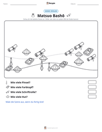 Matsuo Bashō druckbare Arbeitsblatt Vorschau