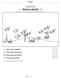Matsuo Bashō printable worksheet preview