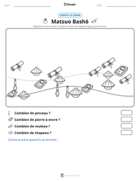 Aperçu de la feuille de travail imprimable Matsuo Bashō