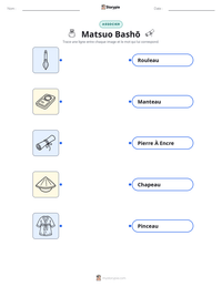 Aperçu de la feuille de travail imprimable Matsuo Bashō