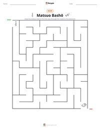 Matsuo Bashō printable worksheet preview