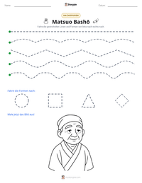 Matsuo Bashō druckbare Arbeitsblatt Vorschau