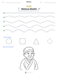 Matsuo Bashō printable worksheet preview