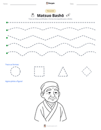 Prévia da folha de atividades imprimível Matsuo Bashō