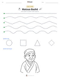 Matsuo Bashō yazdırılabilir çalışma sayfası önizlemesi