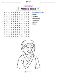 Vista previa de la hoja de trabajo imprimible de Matsuo Bashō