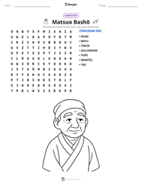 Prabaca lembar kerja cetak Matsuo Bashō