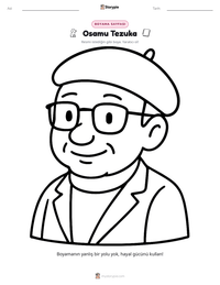 Osamu Tezuka yazdırılabilir çalışma sayfası önizlemesi